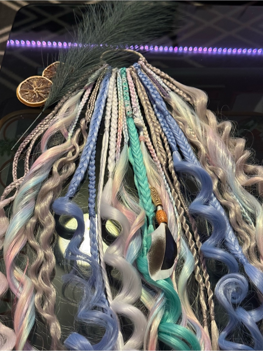 Pastel Mermaid Hair Extensions - Multi Color